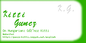 kitti guncz business card